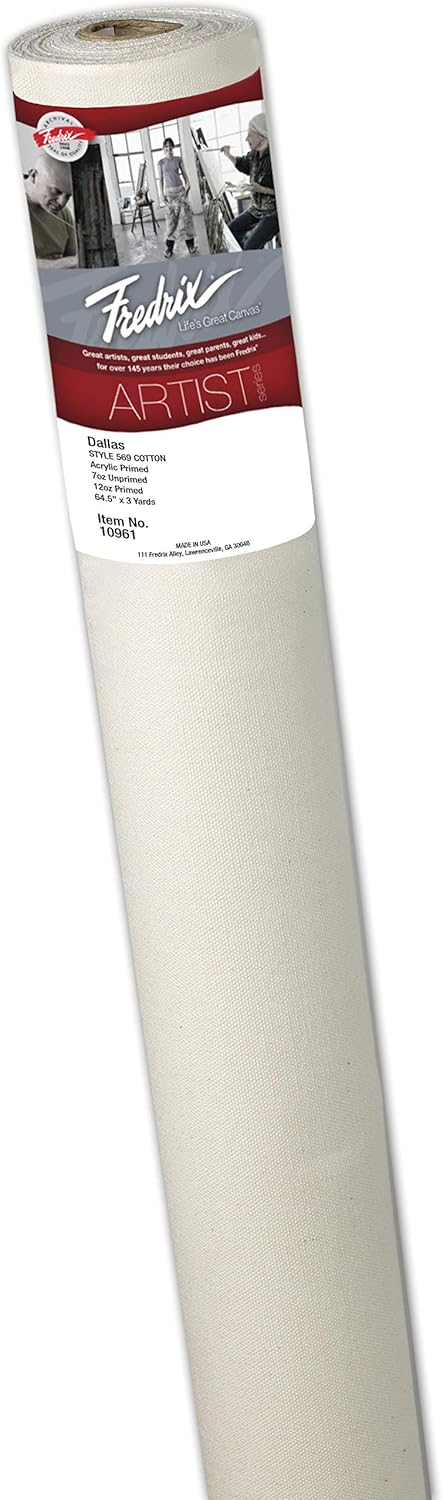 Fredrix 10961 Series 569 Dallas 100 Cotton Duck Canvas Roll 645 x 3yd