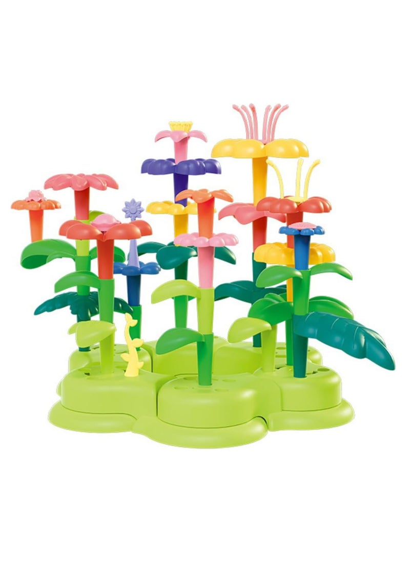 ECVV ECVV 42Pcs DIY Building Block Floral Garden Puzzle Toy Set, Building Blocks Set for Cultivating Children's Logical Thinking and Imagination, Designed for Children, Teens & Adults  - Image 1