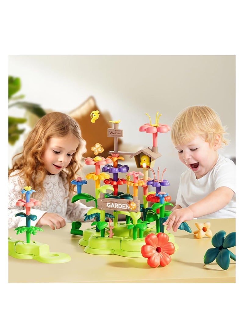 ECVV ECVV 42Pcs DIY Building Block Floral Garden Puzzle Toy Set, Building Blocks Set for Cultivating Children's Logical Thinking and Imagination, Designed for Children, Teens & Adults  - Image 2