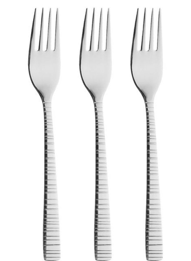 سولا طقم شوك حلا 3 قطع، استيل مقاوم للصدأ، تصميم هولندي أنيق – فضي