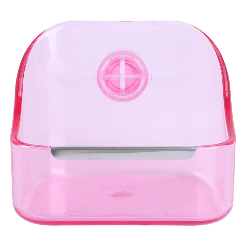 Sturdy Plastic Small Animal Feeder Bowl Pink for Rabbits Rodents - Image 2
