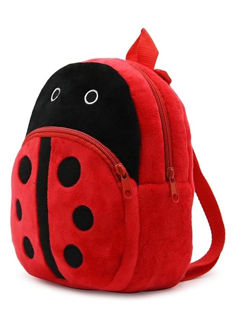Mini Backpack Kids Cute School Shoulder Bag Toddler Plush Small Backpack Baby Schoolbag Preschool Bag Gift Ladybug  - Image 4