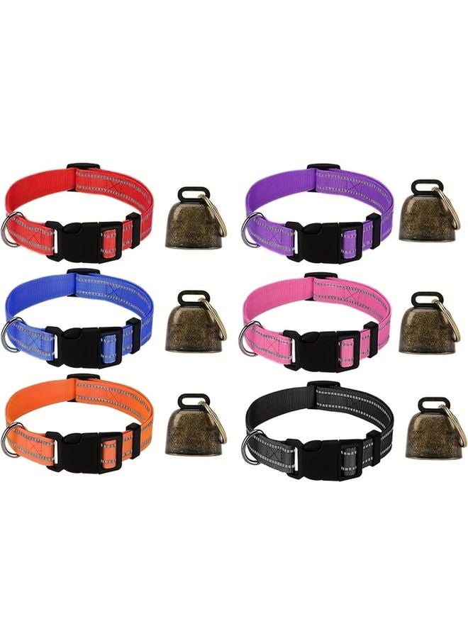 Blue Reflective Goat Collar With Bell Adjustable Nylon Anti Loss Sheep Collar 4pcs - Image 3