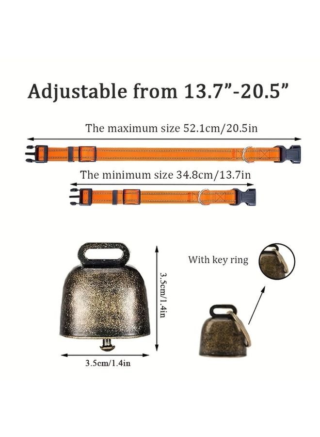 Blue Reflective Goat Collar With Bell Adjustable Nylon Anti Loss Sheep Collar 4pcs - Image 4