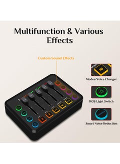 XiuWoo Podcast Equipment Bundle, Audio Interface with Voice Changer and Condenser Microphone, Recording Studio Package Perfect for Recording, Broadcasting, Live Streaming, YouTube, TikTok, Gloden  - Image 2