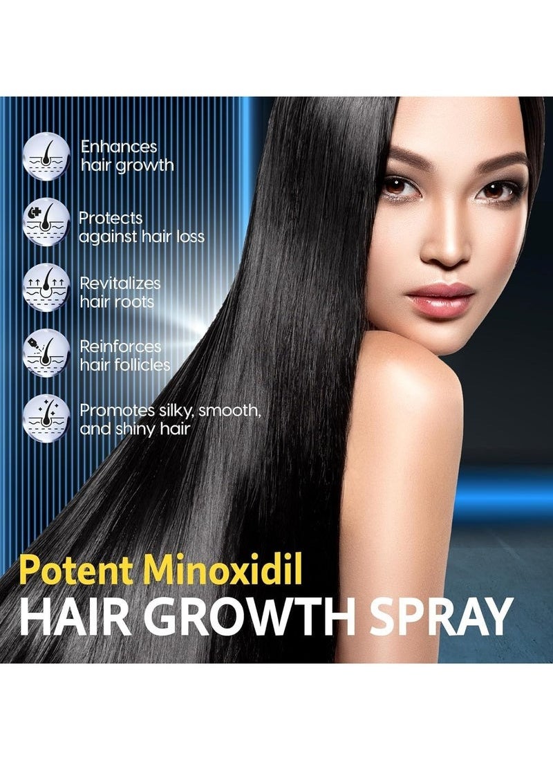 Minoxidil 5% for Men (120 ML), Advanced Minoxidil Spray with Provitamin B5 and Castor Seed Extract, Minoxidil Extract Serum for Hair Loss, Beard Restoration