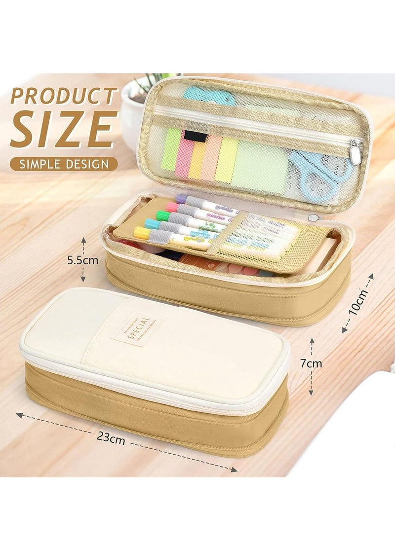 Loquat Pencil Case Expandable Pen Bag Big Capacity Storage with Zipper Large Pencil Pouch Stationery for School Supplies - Image 3