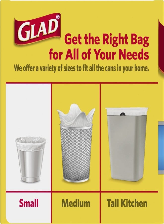 Glad Small Trash Bags 4 Gallon, Febreze Fresh Clean Garbage Bags, Odor Resistant with Quick Tie, 26 Count - Image 2