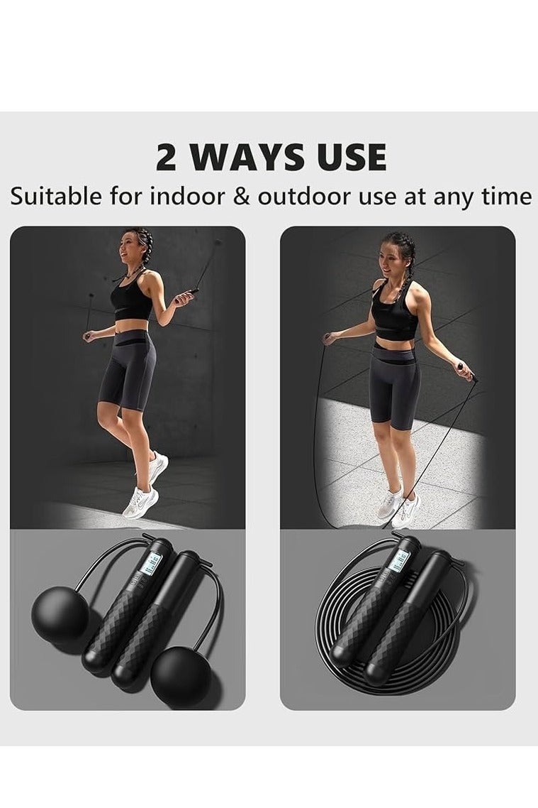 Rwnq Advanced Smart Jump Rope with Digital Counter, Adjustable and Anti-Tangle Ergonomic Design for Optimal Workout Experience at Home or On-the-Go. Jump Rope - Fitness Exercise - Sports Equipment_ sports tools, sports exercises, fitness, sports games - Image 5