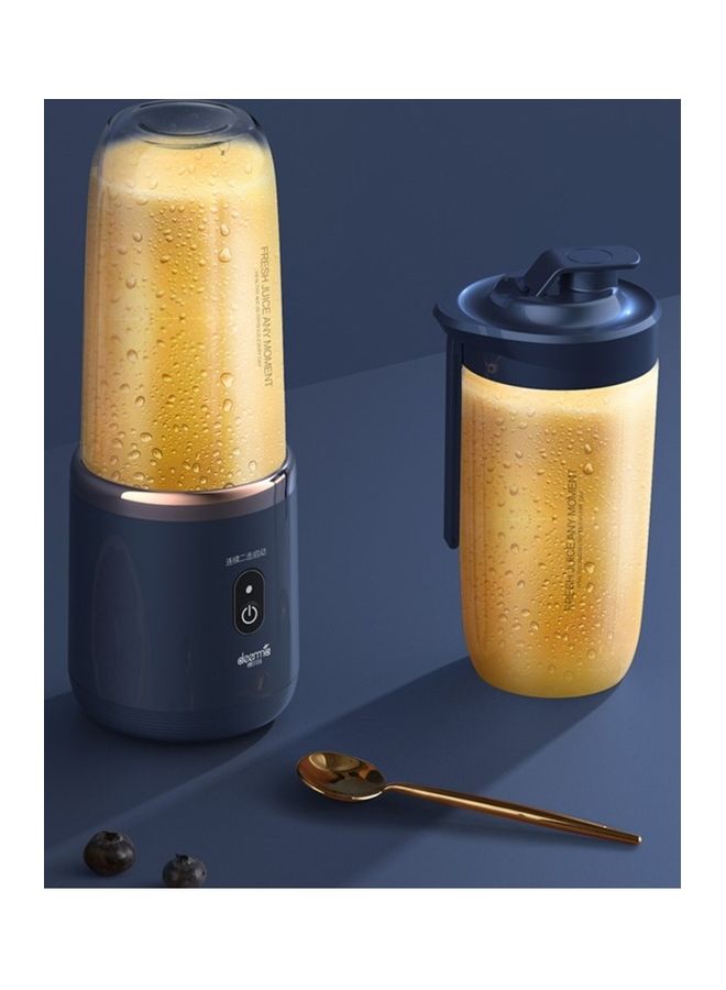 Deerma Portable and Compact Mini USB-Rechargeable Wireless  Juicer Cup  Blender  with Three Upgrades In Appearance, Performance And Battery Life for Superb Mixing Fuits and Vegetables 140 W NU06 Blue - Image 2