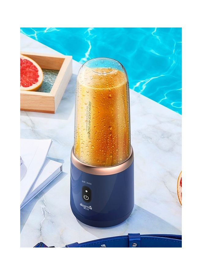 Deerma Portable and Compact Mini USB-Rechargeable Wireless  Juicer Cup  Blender  with Three Upgrades In Appearance, Performance And Battery Life for Superb Mixing Fuits and Vegetables 140 W NU06 Blue - Image 3