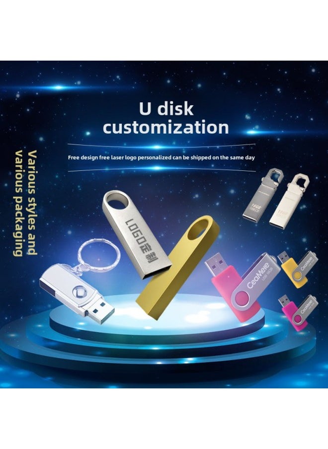 Generic - Music Mobile Phone Car USB Flash Drive High Speed Large Capacity 1t/2t USB Flash Drive Various Styles USB Flash Drive Customization-Color:5#wave-Capacity:1GB - Image 1
