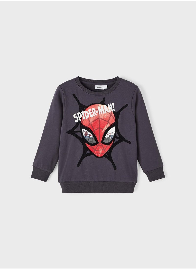 NAME IT - Kids Spiderman Print Sweatshirt - Image 1