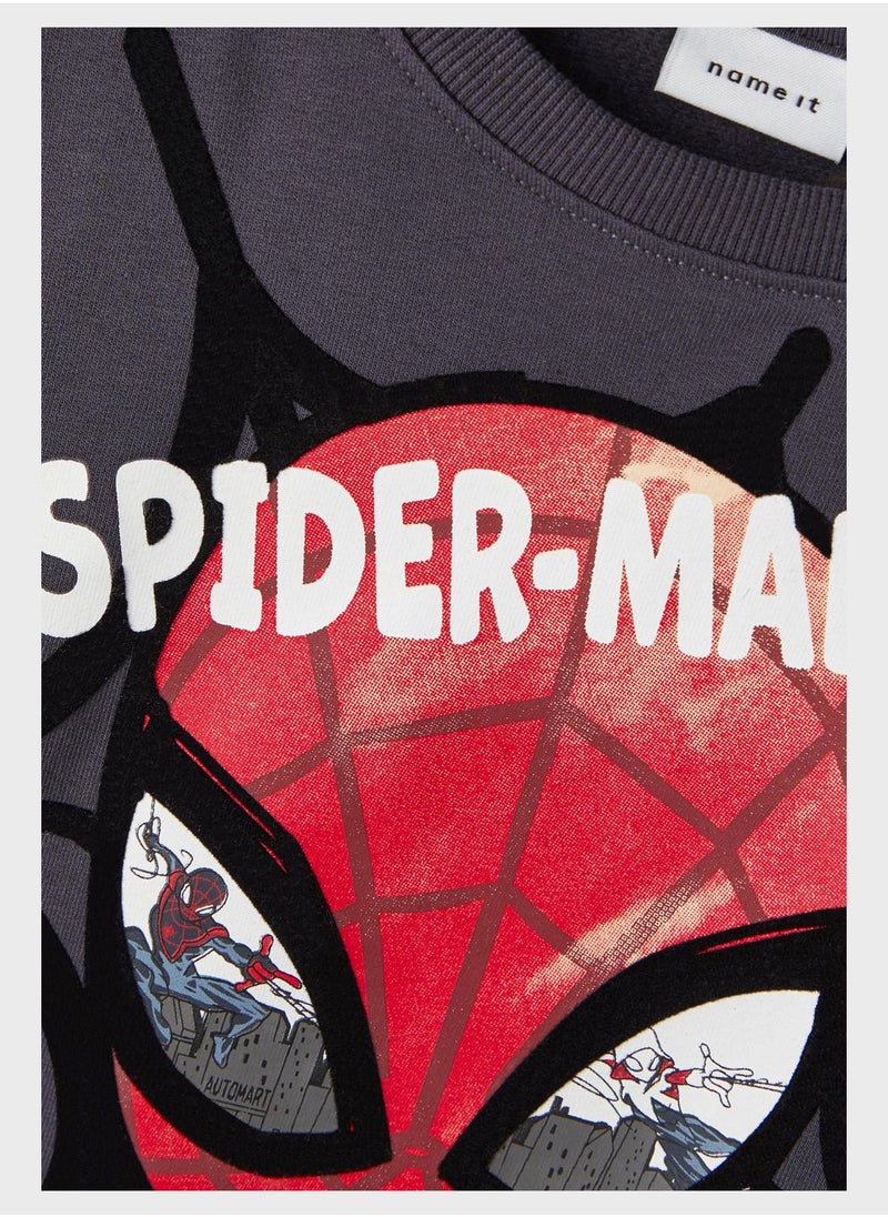 NAME IT - Kids Spiderman Print Sweatshirt - Image 1
