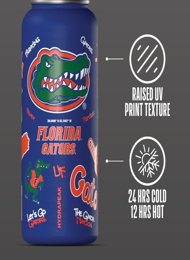 Hydrapeak Officially Licensed Florida Gators 32oz Water Bottle with Flip-Up Handle & Straw Lid, Insulated Stainless Steel Sports Bottle for Iced Coffee Trips, Gym, & Year-Round UF Fan Events - Image 5