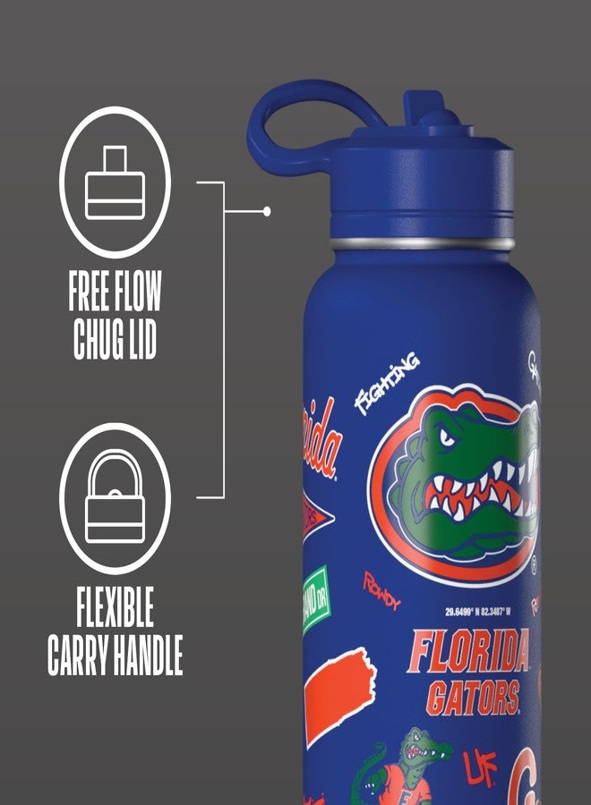 Hydrapeak Officially Licensed Florida Gators 32oz Water Bottle with Flip-Up Handle & Straw Lid, Insulated Stainless Steel Sports Bottle for Iced Coffee Trips, Gym, & Year-Round UF Fan Events - Image 4