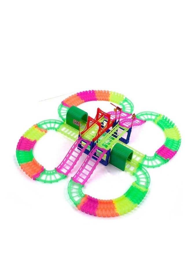 child toy 50 Pcs Battery Operated Urban Luminous Rail Track Playset Toy For Kids  - Image 1