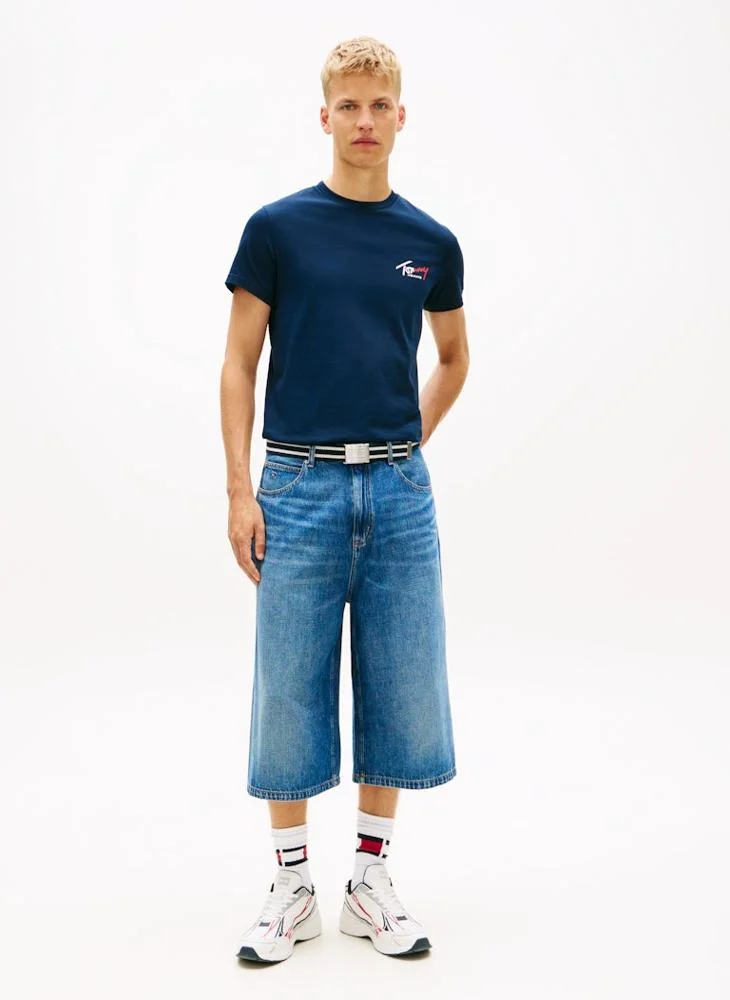 TOMMY JEANS  Signature Logo Slim Jersey T-Shirt for Men | Best Price UAE