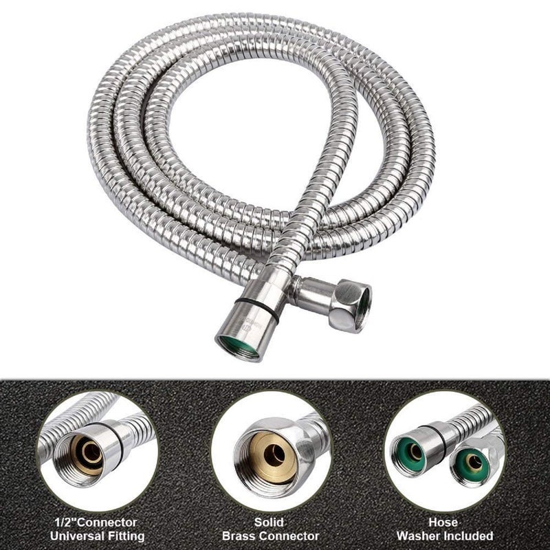 ENNIUS Bathroom Jet Spray Pipe Bathroom Hand Shower Pipe And Toilet Shower Jet Spray - Portable Bidet Spray For Toilet & Geyser Pipe Set | Toilet Hand Jet Spray Hose Pipe (ss / 1.25 Meter Tube) - Image 2