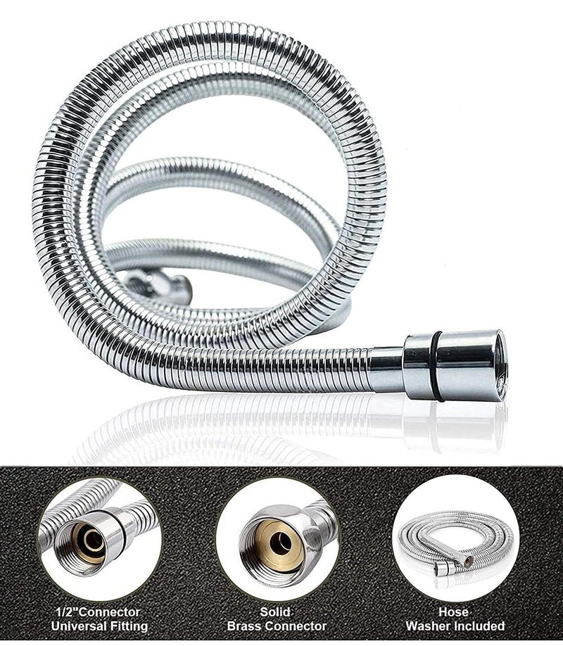ENNIUS Bathroom Jet Spray Pipe Bathroom Hand Shower Pipe And Toilet Shower Jet Spray - Portable Bidet Spray For Toilet & Geyser Pipe Set | Toilet Hand Jet Spray Hose Pipe (ss / 1.25 Meter Tube) - Image 3