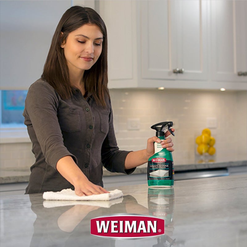 Weiman Granite Cleaner and Polish - 16 Ounce 2 Pack - For Granite Marble Soapstone Quartz Quartzite Slate Limestone Corian Laminate Tile Countertop and More - Image 3