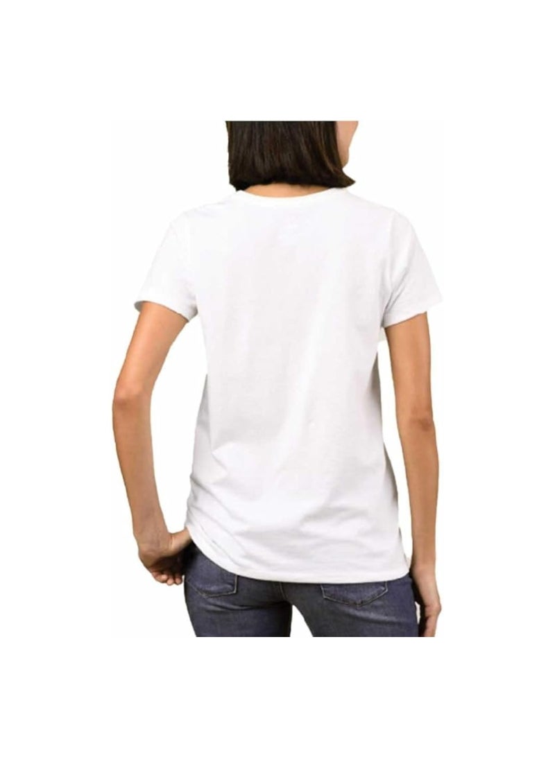PRINTSHOP4ME Peace Love Women's T-Shirt–Cotton Half Sleeve Round Neck Soft&Breathable Fabric Casual Wear For Everyday Comfort|Gift For Special Events  - Image 2
