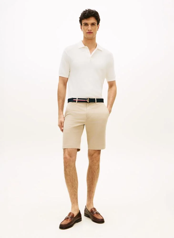 TOMMY HILFIGER  Denton Belted Twill Slim 9.5" Inseam Shorts for Men | Best Price UAE