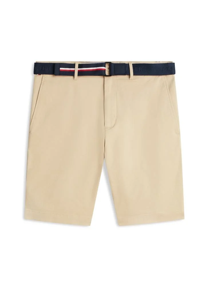 TOMMY HILFIGER  Denton Belted Twill Slim 9.5" Inseam Shorts for Men | Best Price UAE