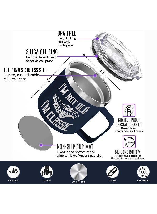 AMAZPRINTS Gifts for Dad from Daughter, Son, Kids on Fathers Day, Christmas - Grandpa Gifts for Christmas - Birthday gifts for Grandpa - Dad Birthday gifts - Funny Mug 14oz, Navy Insulated Stainless Steel - Image 3