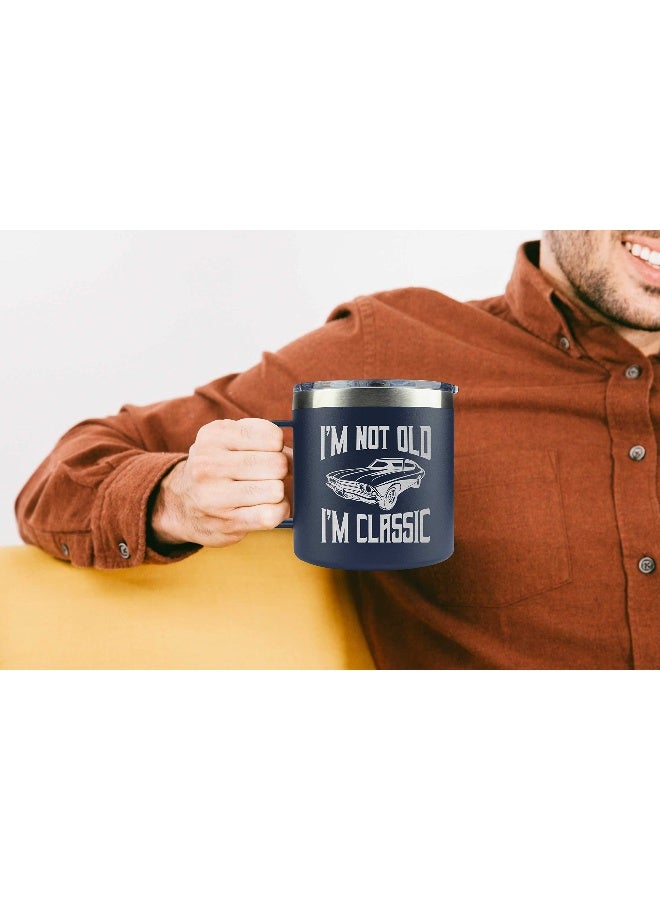 AMAZPRINTS Gifts for Dad from Daughter, Son, Kids on Fathers Day, Christmas - Grandpa Gifts for Christmas - Birthday gifts for Grandpa - Dad Birthday gifts - Funny Mug 14oz, Navy Insulated Stainless Steel - Image 5