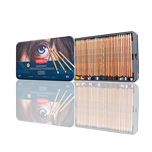 Derwent Lightfast Colouring Pencils Tin (Set of 36), Ink Color-Multicolor - Image 1