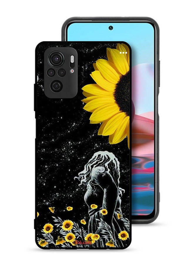 Tolwak Xiaomi Redmi Note 10S Protective Case Cover Girl Look At Moon Art - Image 1