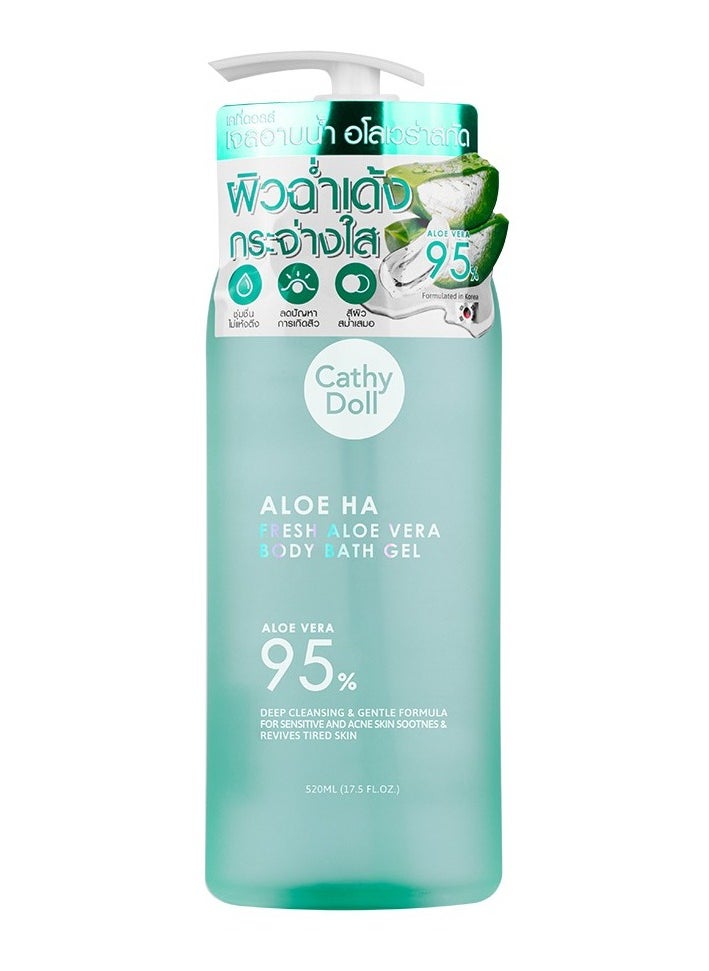 Cathy Doll Aloe HA Fresh Aloe Vera Body Bath Gel | 95% Aloe Vera | Deep Cleansing & Gentle Formula | 520ml - pzsku/Z132DD64604FA5C1BF611Z/45/1741153175/86db0b1f-285c-490c-9a14-bdd8460a2430