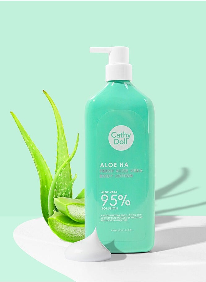 Cathy Doll Cathy Doll Aloe Vera Body Lotion - 450ml | 95% Aloe Vera & Hyaluronic Acid | Hydrating Moisturizer for Soft, Smooth Skin  - Image 2