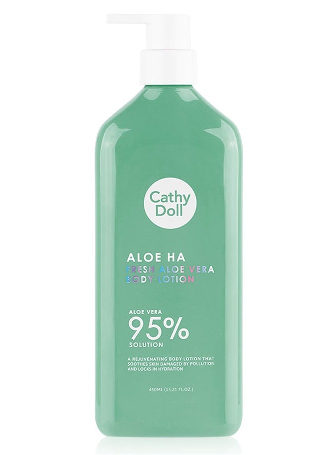 Cathy Doll Cathy Doll Aloe Vera Body Lotion - 450ml | 95% Aloe Vera & Hyaluronic Acid | Hydrating Moisturizer for Soft, Smooth Skin  - Image 1