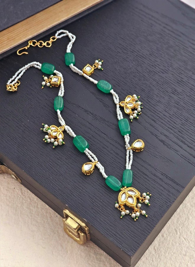 Binnis Wardrobe Kundan Studded Necklace - Image 2