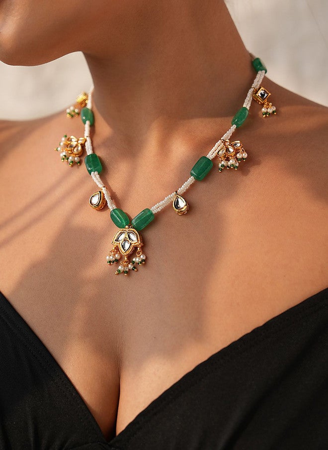 Binnis Wardrobe Kundan Studded Necklace - Image 5