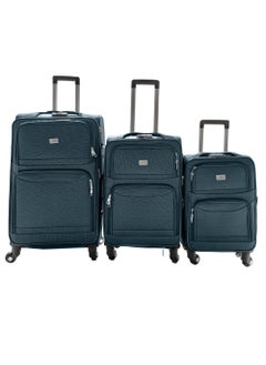 Soft sided luggage,3 pcs set soft shell suitcases, lightweight travel bags, fashionable trolley bags with spinner and aluminium handle.