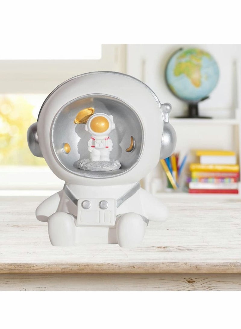 KASTWAVE بنابض المال، صندوق المال لتوفير العملات، حصالة رائد الفضاء، مصرف العملات لشكل رائد الفضاء، جرة توفير المال، تماثيل رائد الفضاء زخارف للمكتب والمنزل، هدايا عيد ميلاد للأطفال والبالغين - Image 3