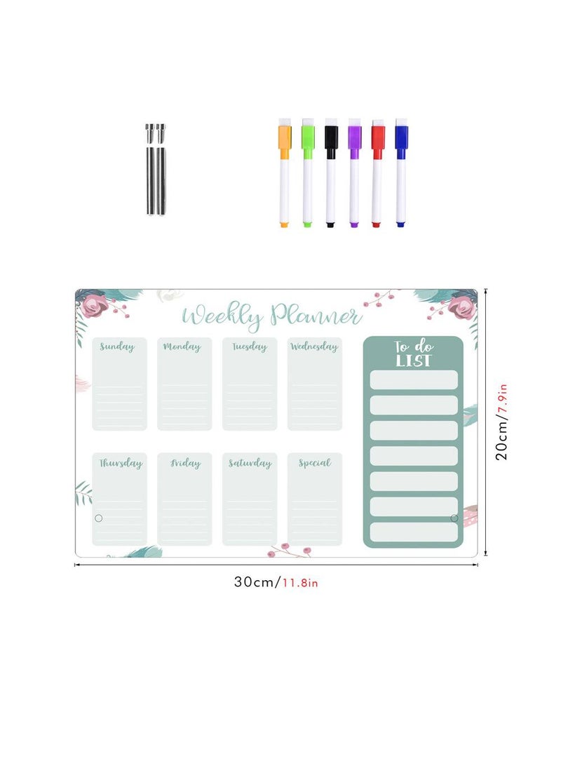 Acrylic Week Plan Desktop Memo Message Board Erasable Office Memo Writing Board - Image 1