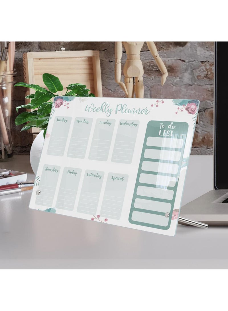 Acrylic Week Plan Desktop Memo Message Board Erasable Office Memo Writing Board - Image 5