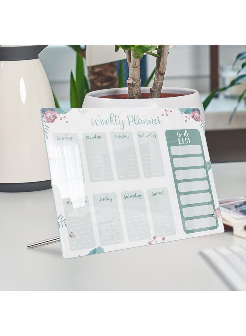 Acrylic Week Plan Desktop Memo Message Board Erasable Office Memo Writing Board - Image 2