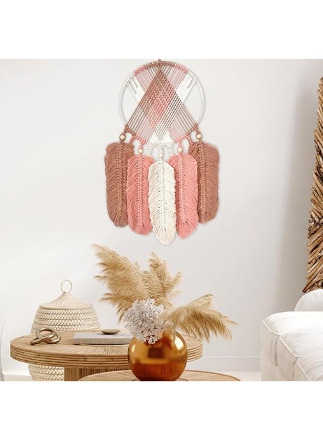 انتيكيانو مكرمية دريم كاتشر – ديكور يدوي من القطن – المقاس ‎85×30‎ سم. - Image 5