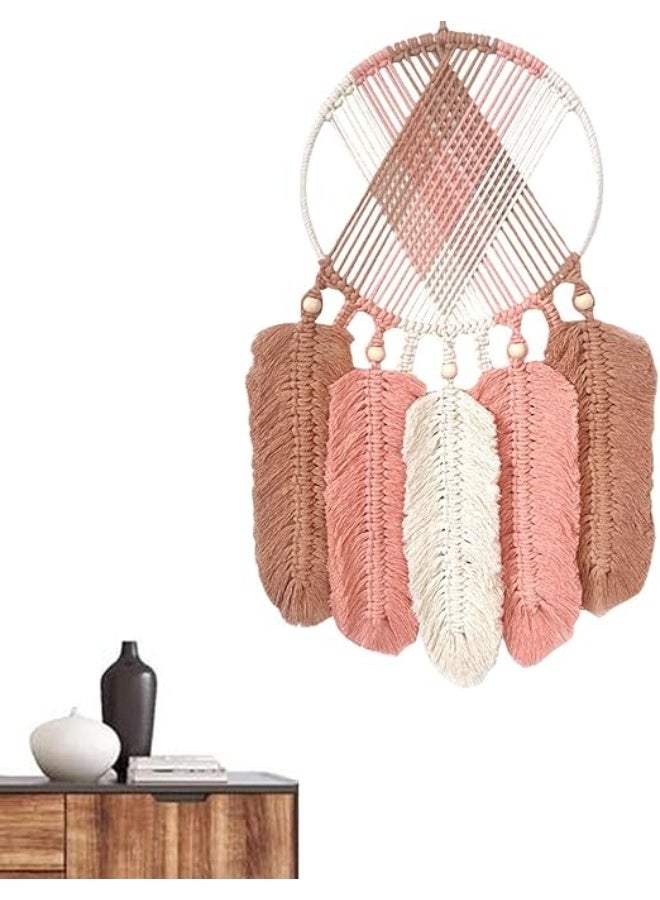 انتيكيانو مكرمية دريم كاتشر – ديكور يدوي من القطن – المقاس ‎85×30‎ سم. - Image 4