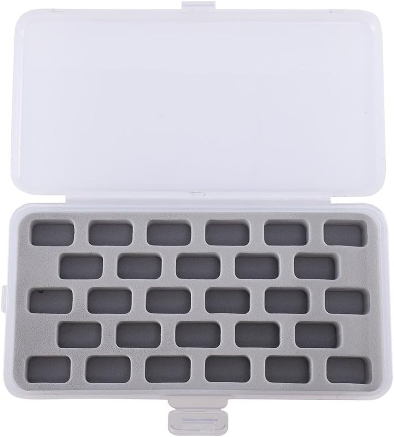 ifundom 28-Slot Plastic Sewing Bobbin Box with Sponge Insert, Thickened Bobbin Case for Thread Storage, Sturdy Craft Organizer for Sewing and Embroidery Supplies - Image 1