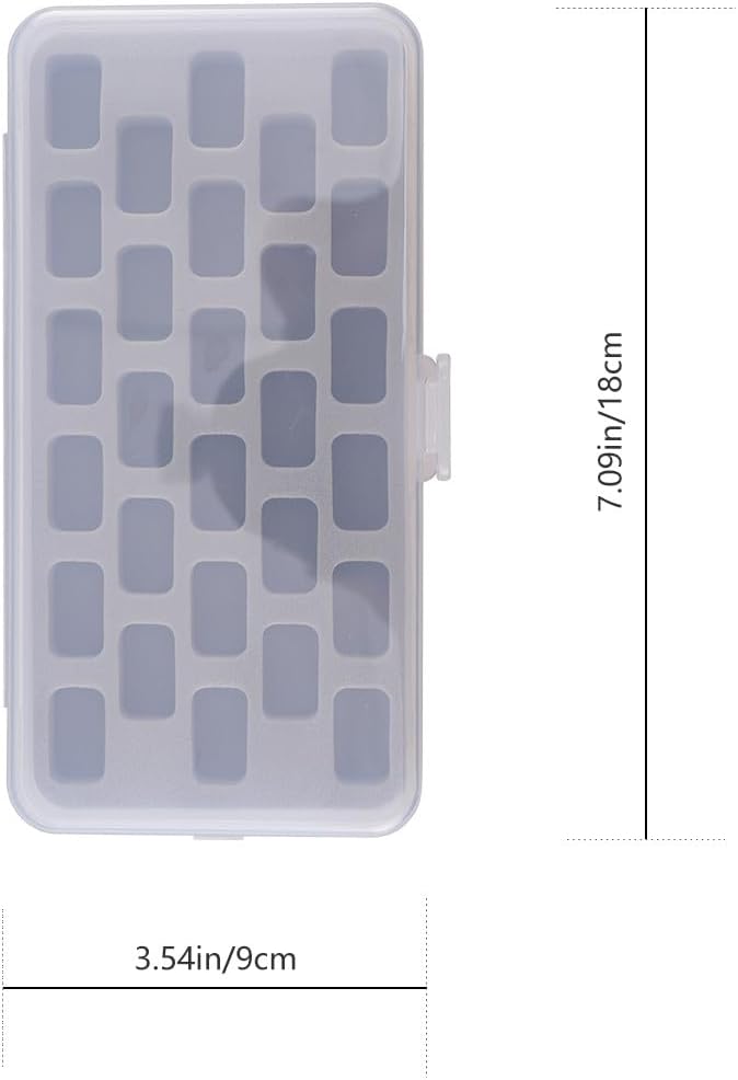 ifundom 28-Slot Plastic Sewing Bobbin Box with Sponge Insert, Thickened Bobbin Case for Thread Storage, Sturdy Craft Organizer for Sewing and Embroidery Supplies - Image 2