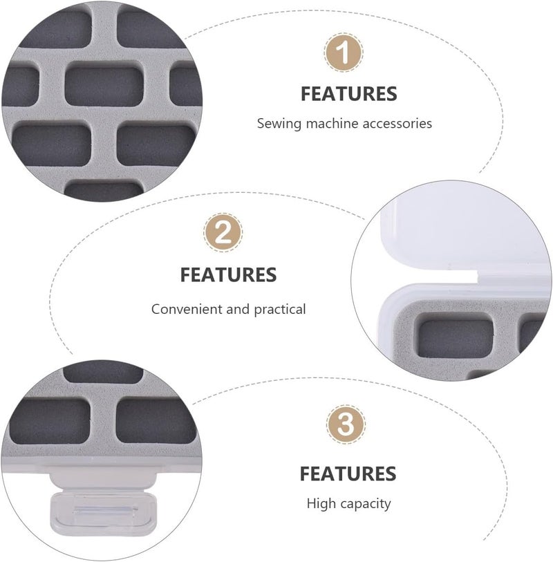ifundom 28-Slot Plastic Sewing Bobbin Box with Sponge Insert, Thickened Bobbin Case for Thread Storage, Sturdy Craft Organizer for Sewing and Embroidery Supplies - Image 5