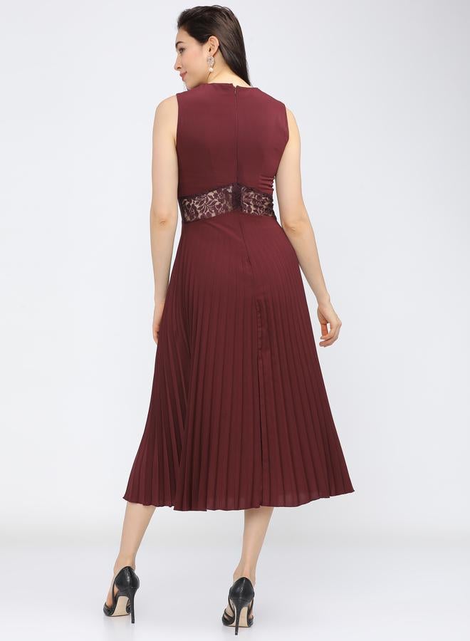 Tokyo Talkies Lace Waist Pleated Dress - Image 3
