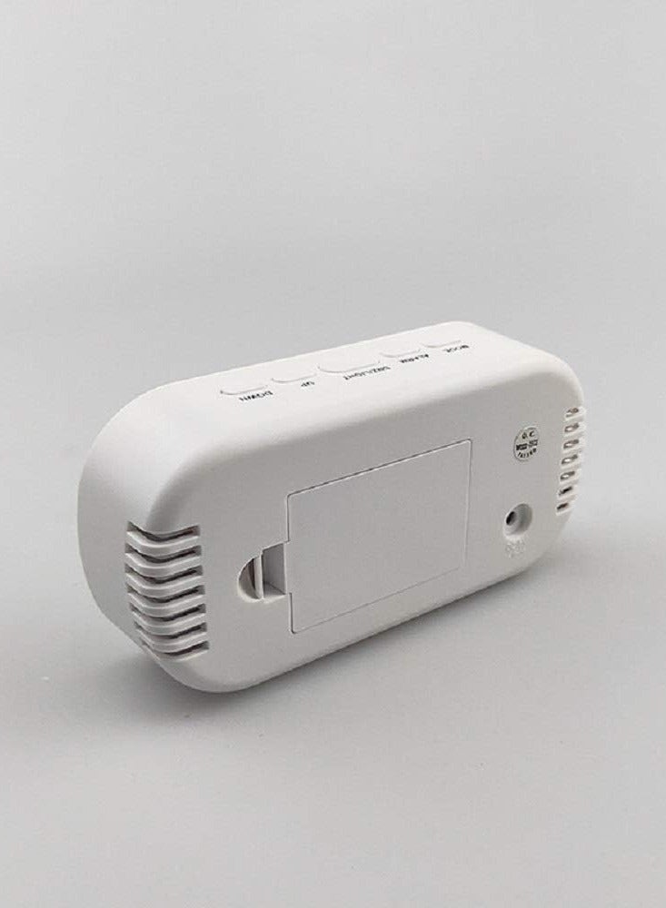 عام ساعة منبه رقمية عاكسة بشاشة LED من كوتشير، مصابيح LED مضيئة، منبه مكتب وترابيزة وديكور منزل، مثالية للقيلولة وساعات النوم وقياس درجة الحرارة وعرض الوقت (بيضاوية)، أكريلونيتريل بوتادين ستايرين (ABS) - Image 5