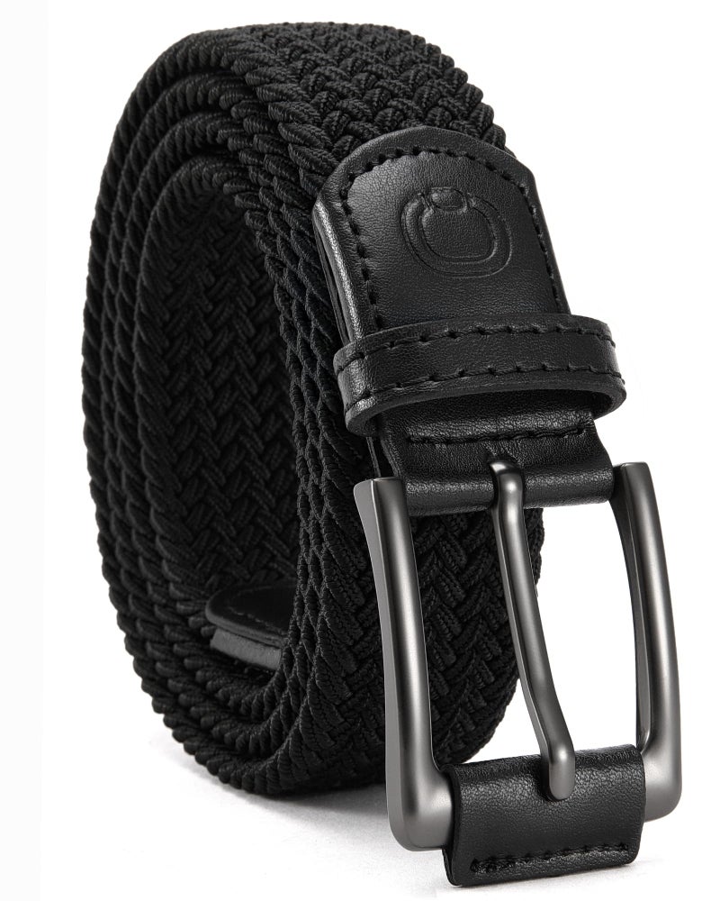 CHAOREN Mens Stretch Belt - 1 3/8" Elastic Braided Golf Belt for Men - Stretchy Web Fit Summer Casual Jeans - Image 1